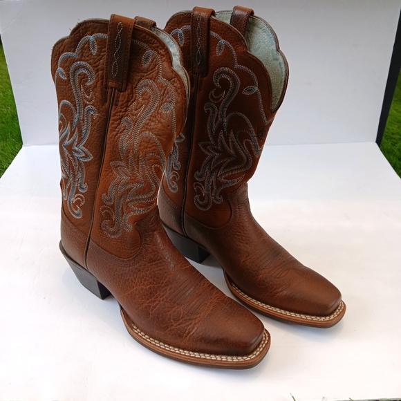 Ariat Legend Western Cowboy Brown Leather Womens Boots Size 6B